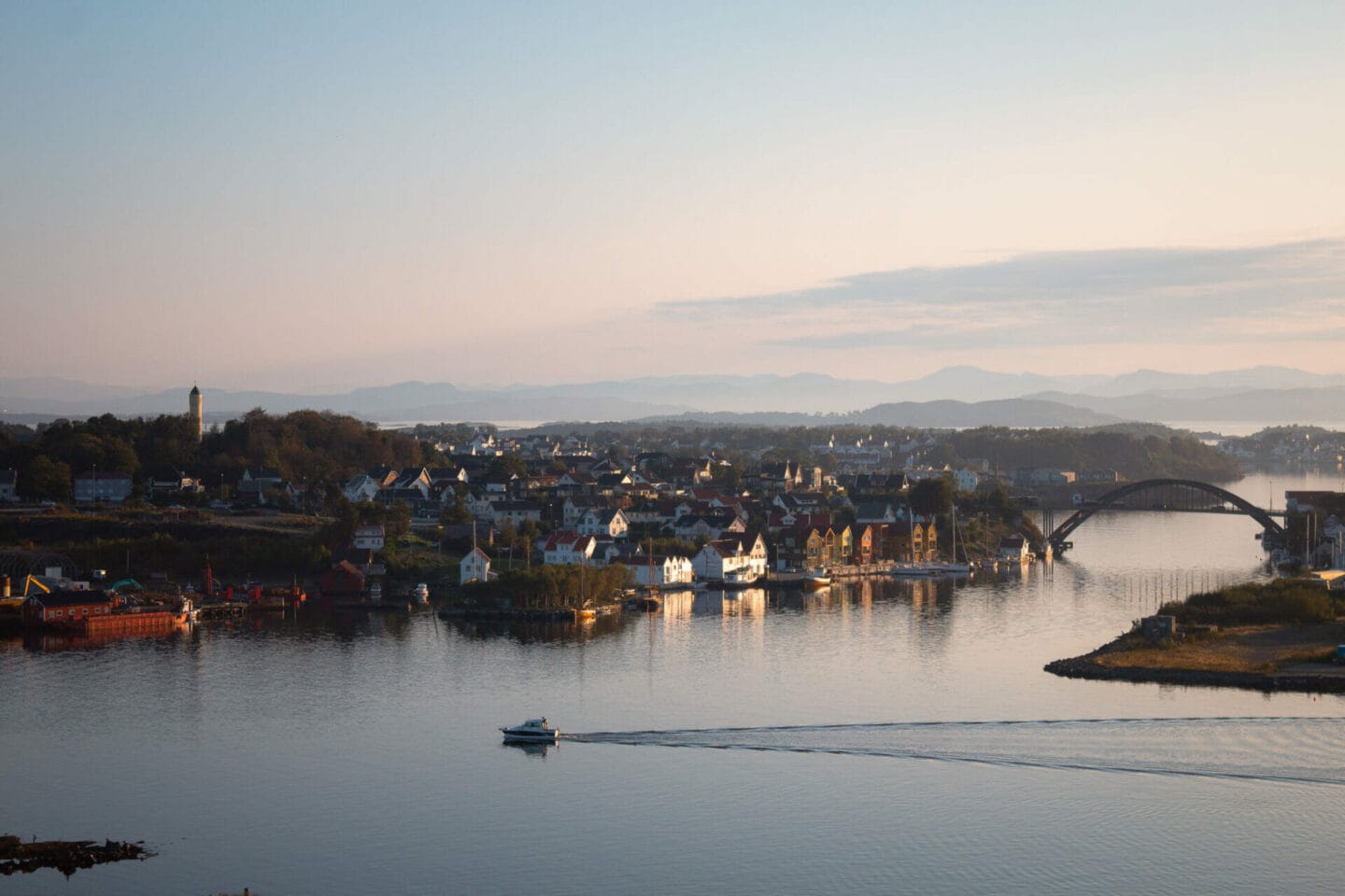 Stavanger in Norway at sunrise