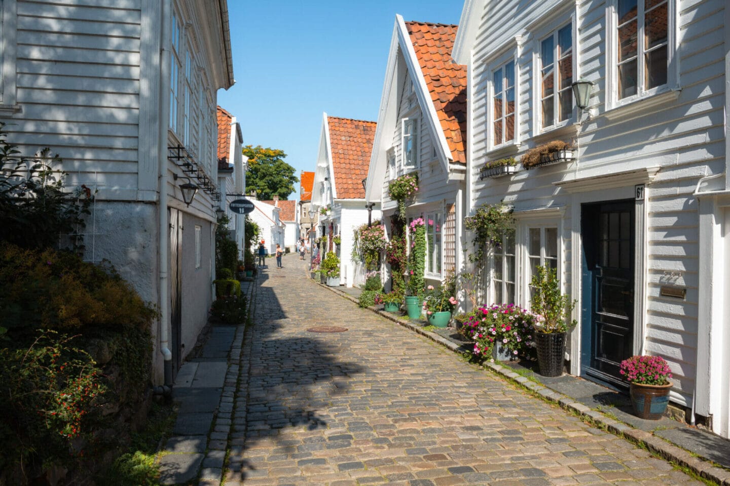 The streets of Old Stavanger in Norway