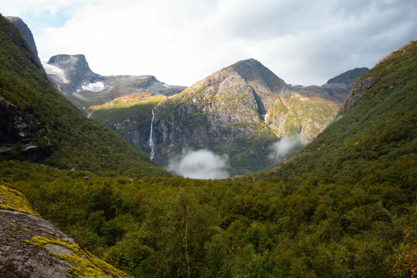 The views on the way to Briksdal Glacier in Norway