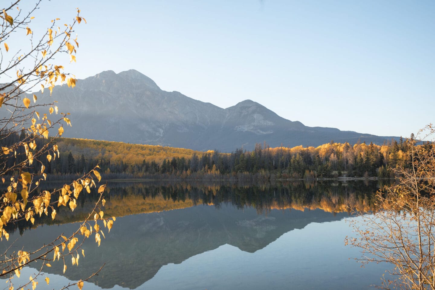 Pyramid Lake in Jasper National Park