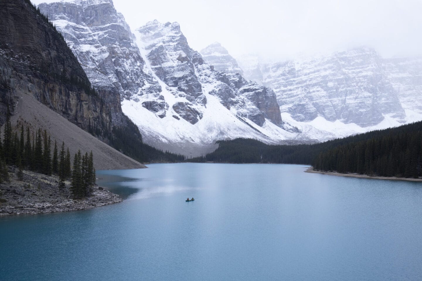 Moraine Lake in winter