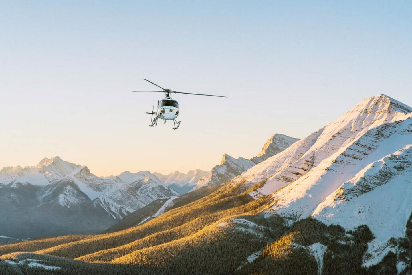 Helicopter tour over Banff National Park