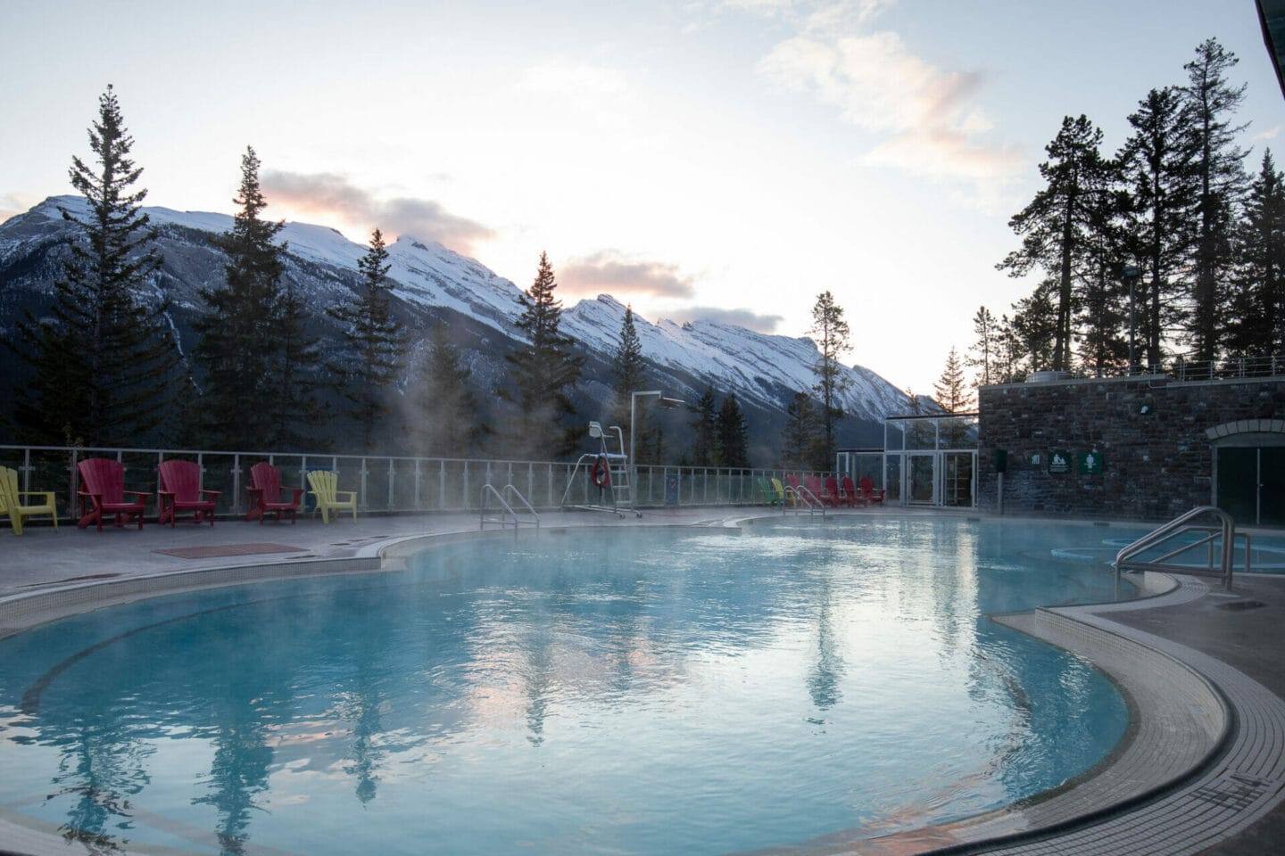 Banff Upper Hot Springs is one of the most relaxing things to do in Banff in winter