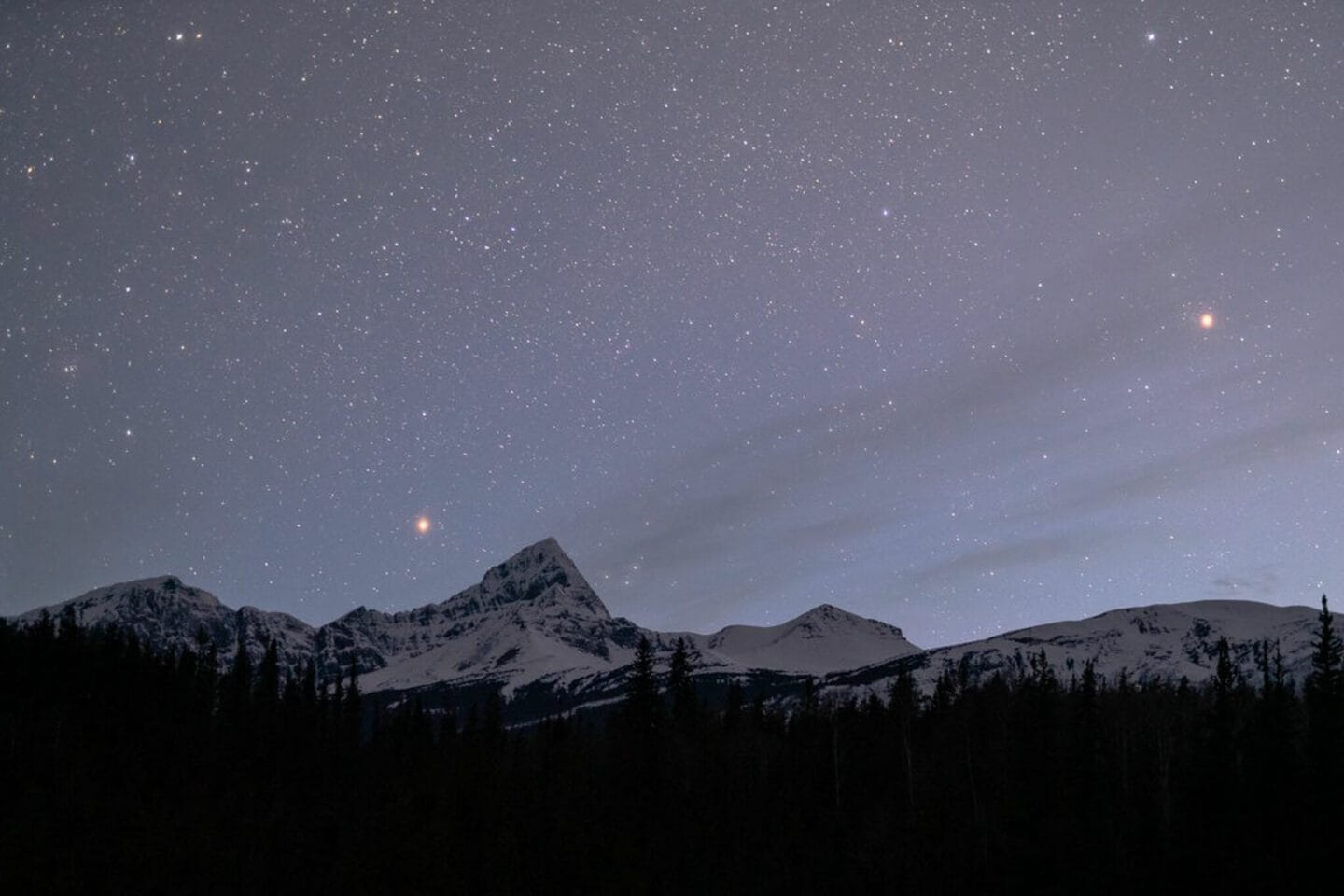 Stargazing is one of the most fun things to do in Jasper in winter